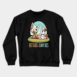 Picnic Pals - Best Buds and Sunny Skies Crewneck Sweatshirt